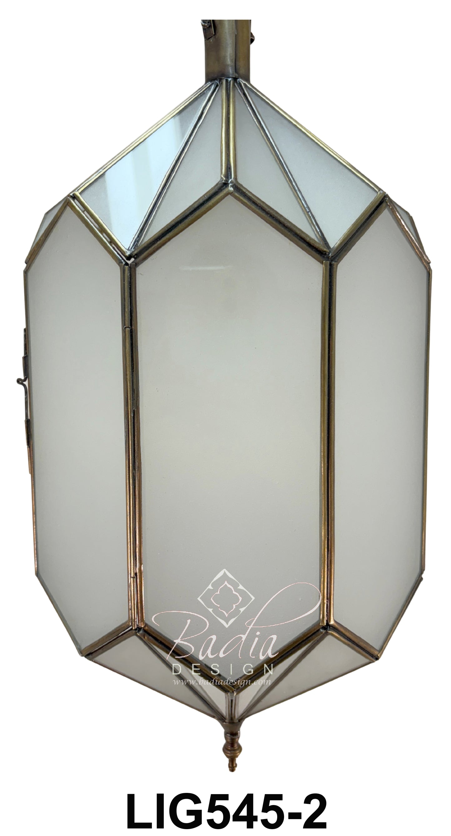 White Glass Prism Pendant Light Fixture
