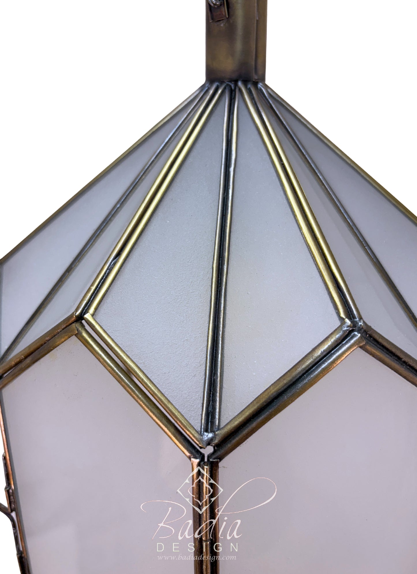 White Glass Prism Pendant Light Fixture