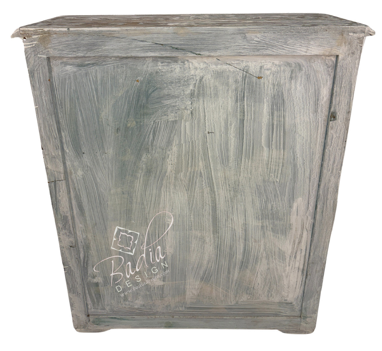 Handcrafted Moroccan Whitewash Cedar Wood Cabinet