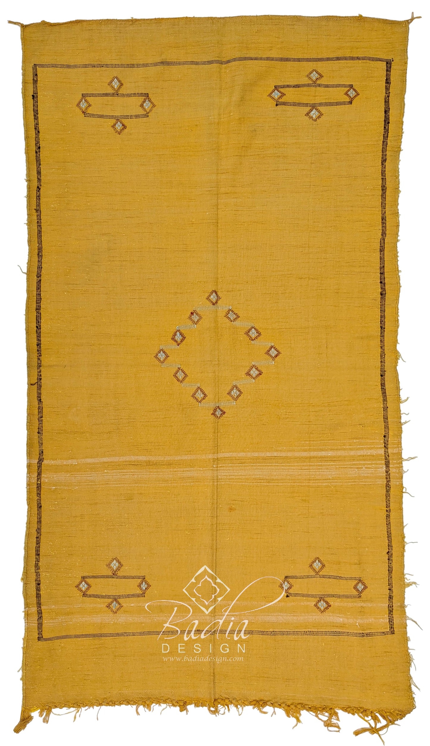 Yellow Cactus Silk Rug