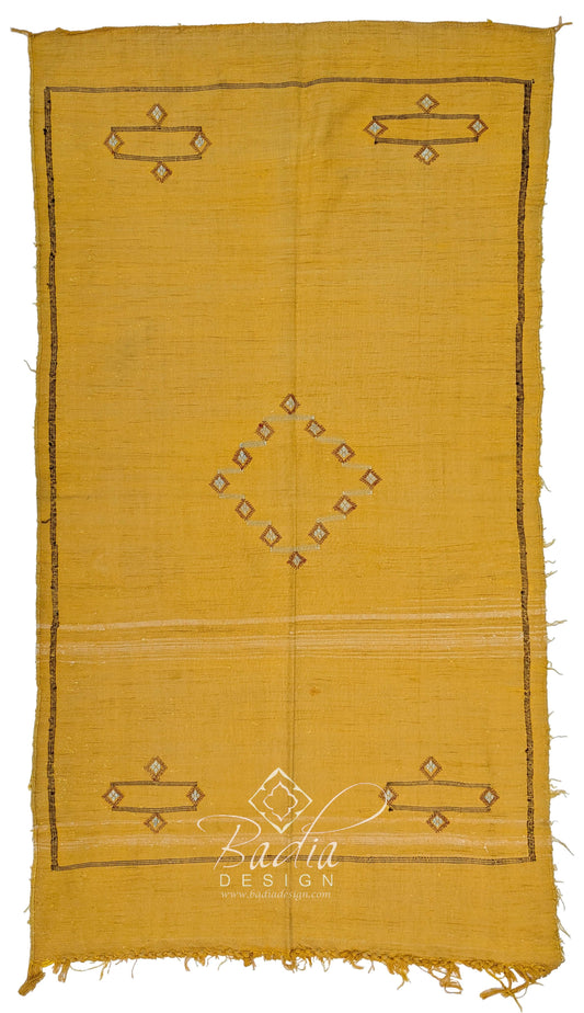 Yellow Cactus Silk Rug