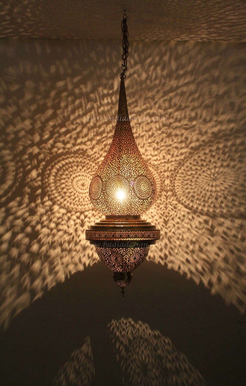 Hand Punched Brass Chandelier