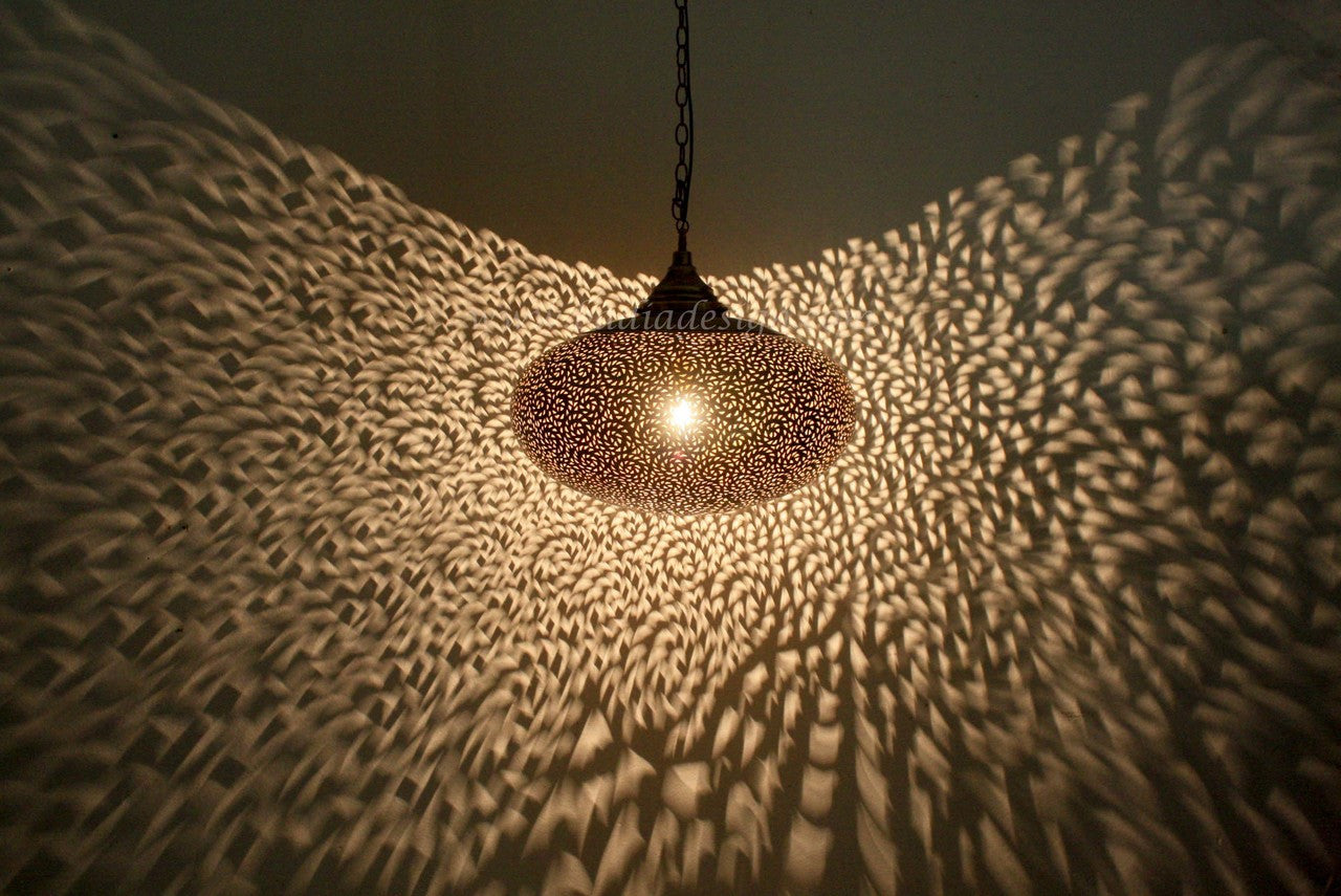 Moroccan Brass Light Fixture