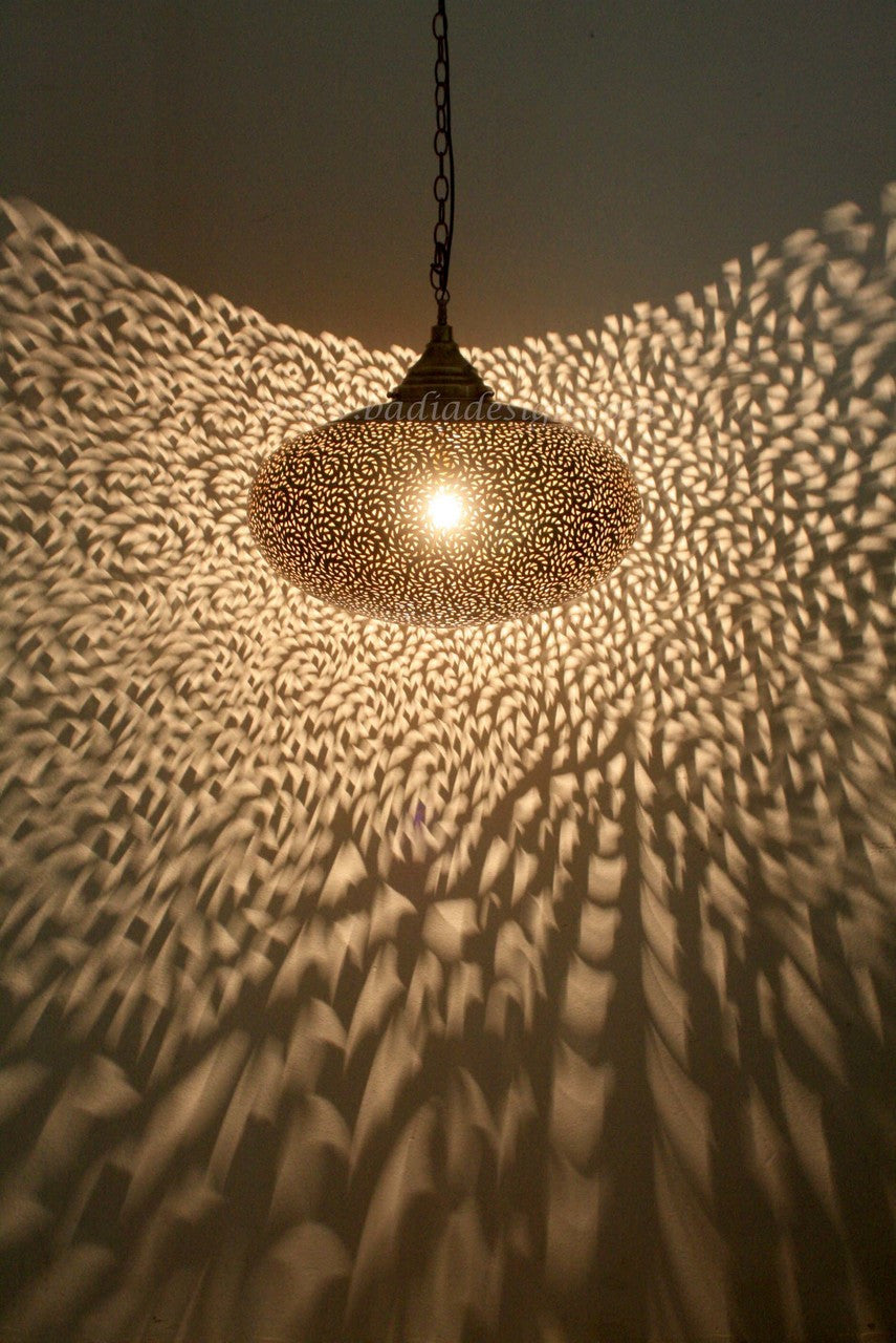 Moroccan Brass Light Fixture