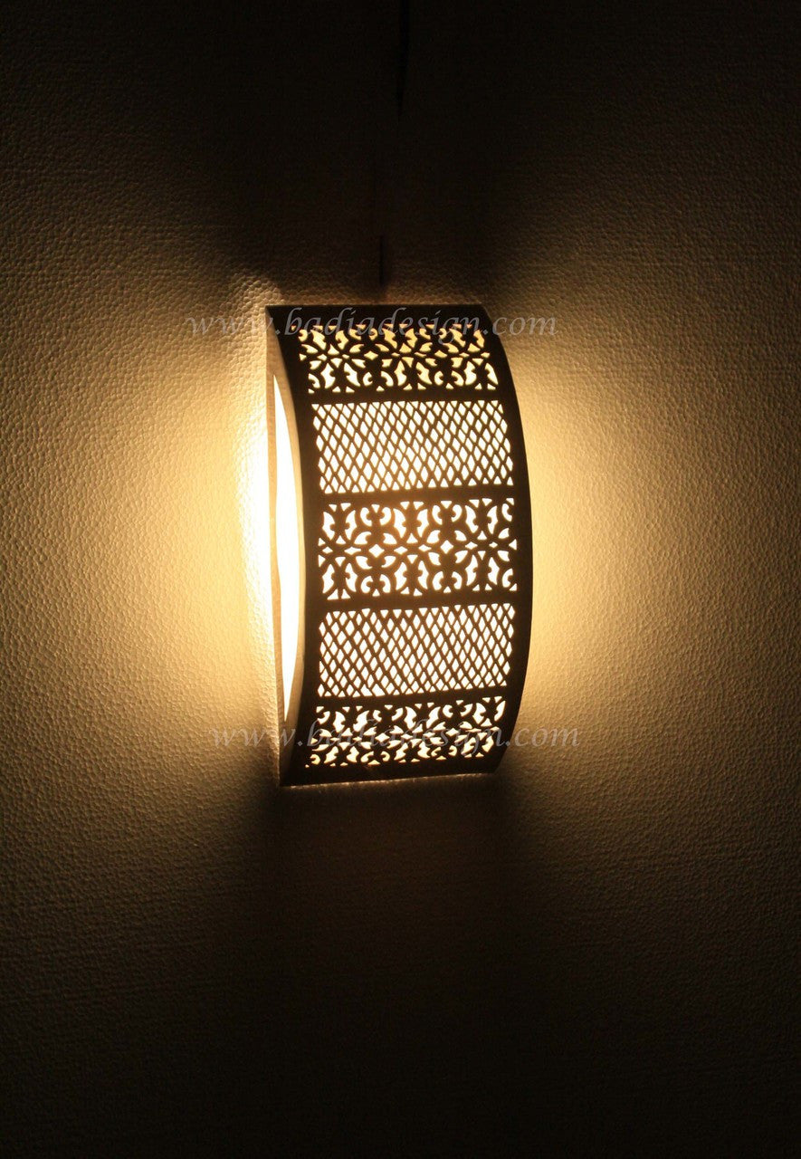Half Moon Brass Wall Sconce