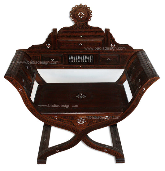 Elegant Mother of Pearl Inlay Chair