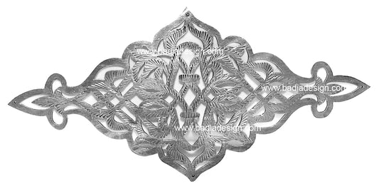 Hand Punched Decorative Silver Plate - HD095