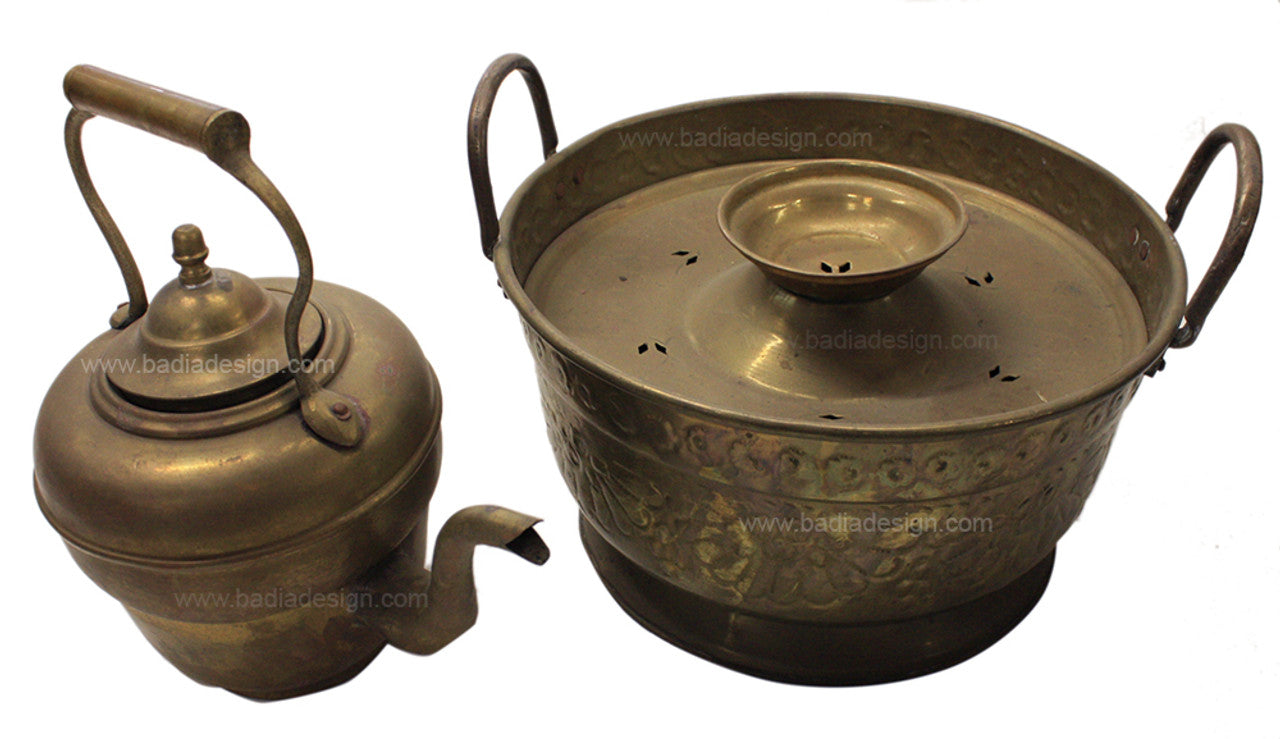 Vintage Moroccan Brass Hand Washing Basin