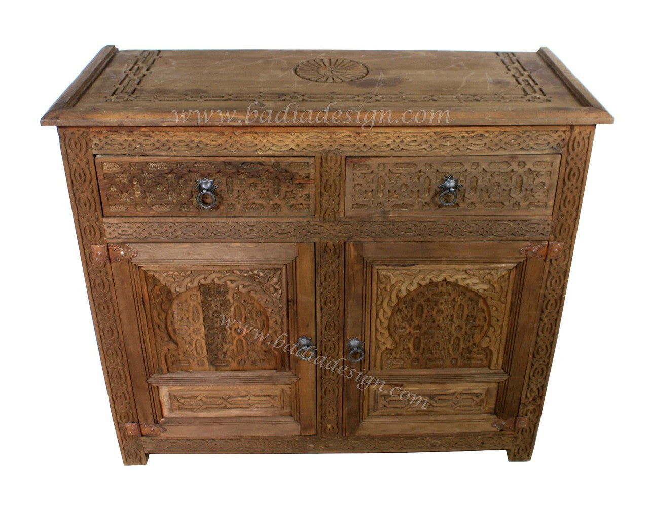 Hand Carved Cedar Wood Cabinet