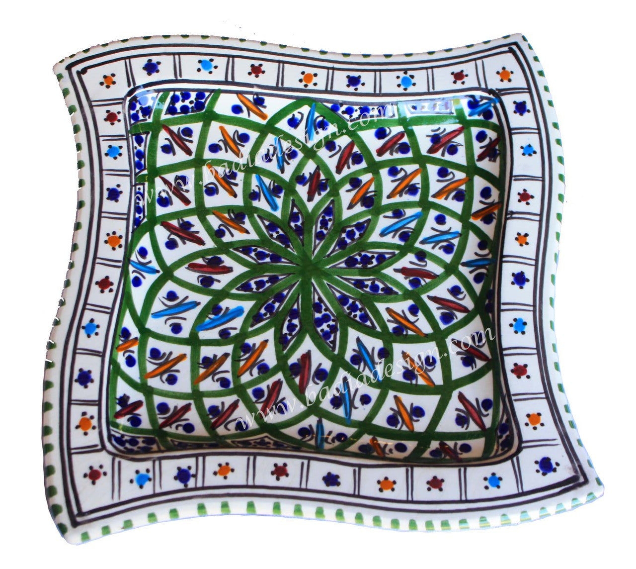 Hand Painted Square Ceramic Plate