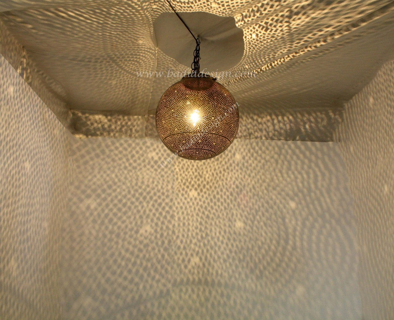 Moroccan Hanging Brass Lantern