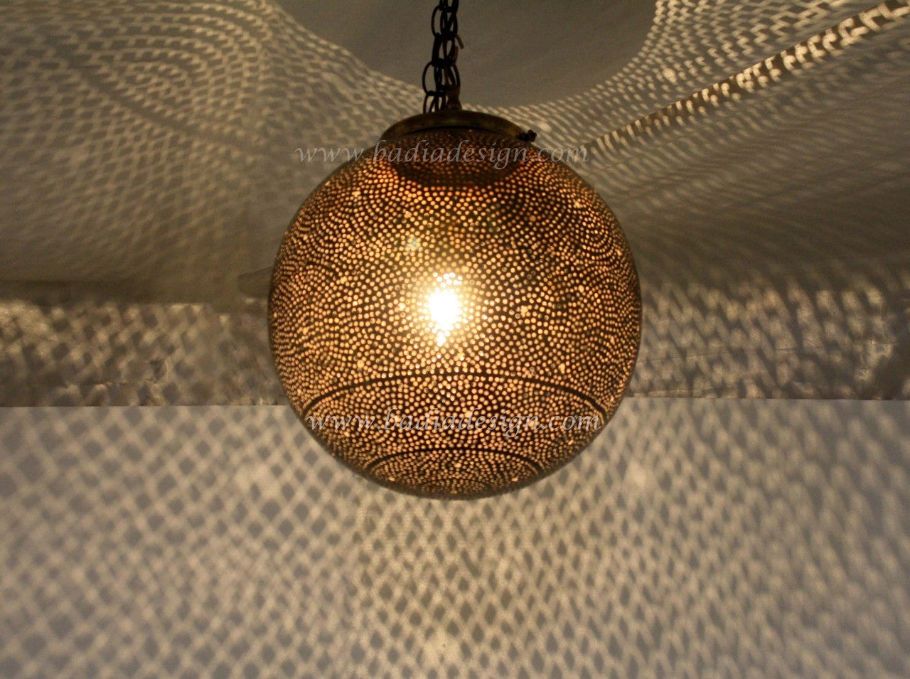 Moroccan Hanging Brass Lantern