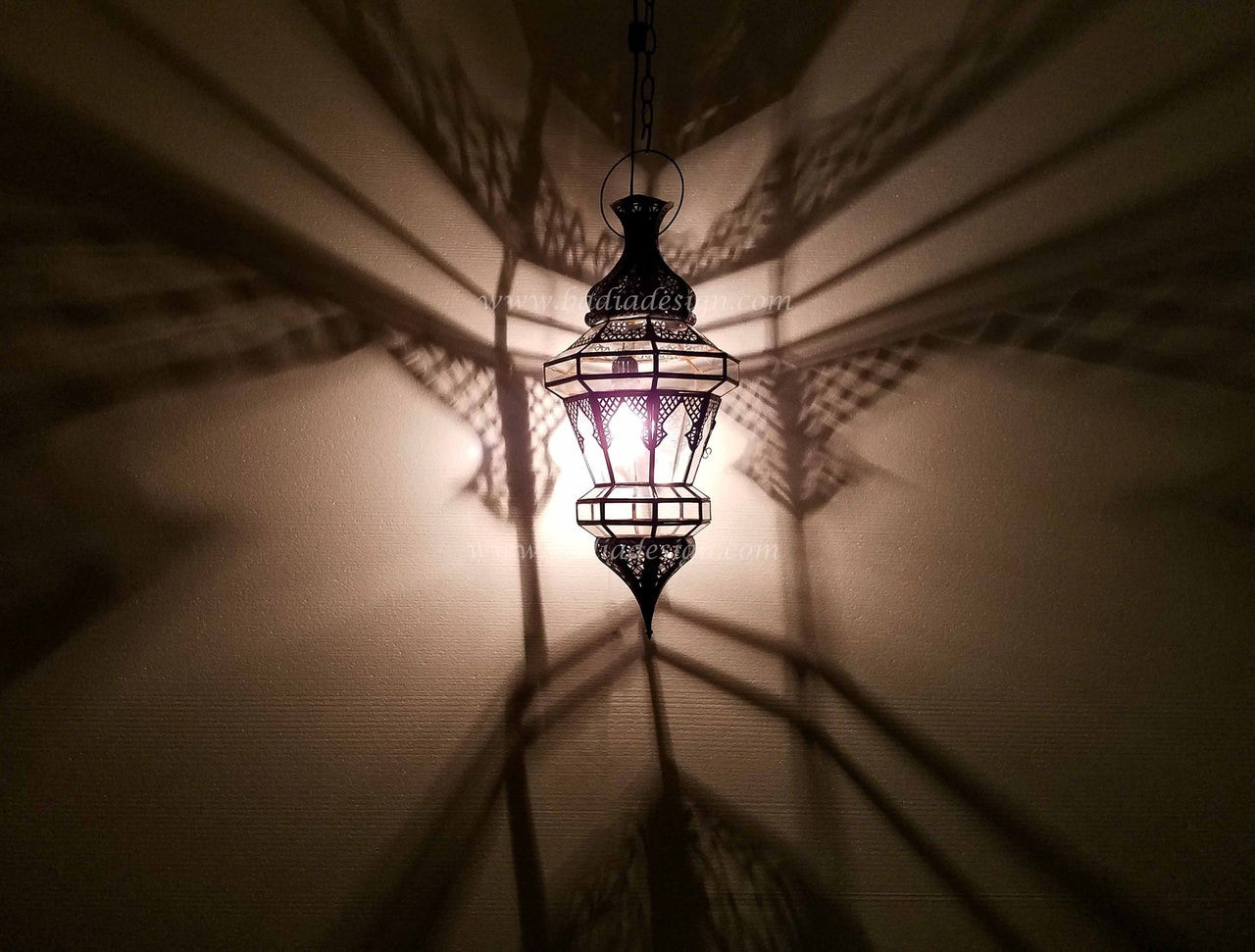 Moroccan Hanging Glass Lantern