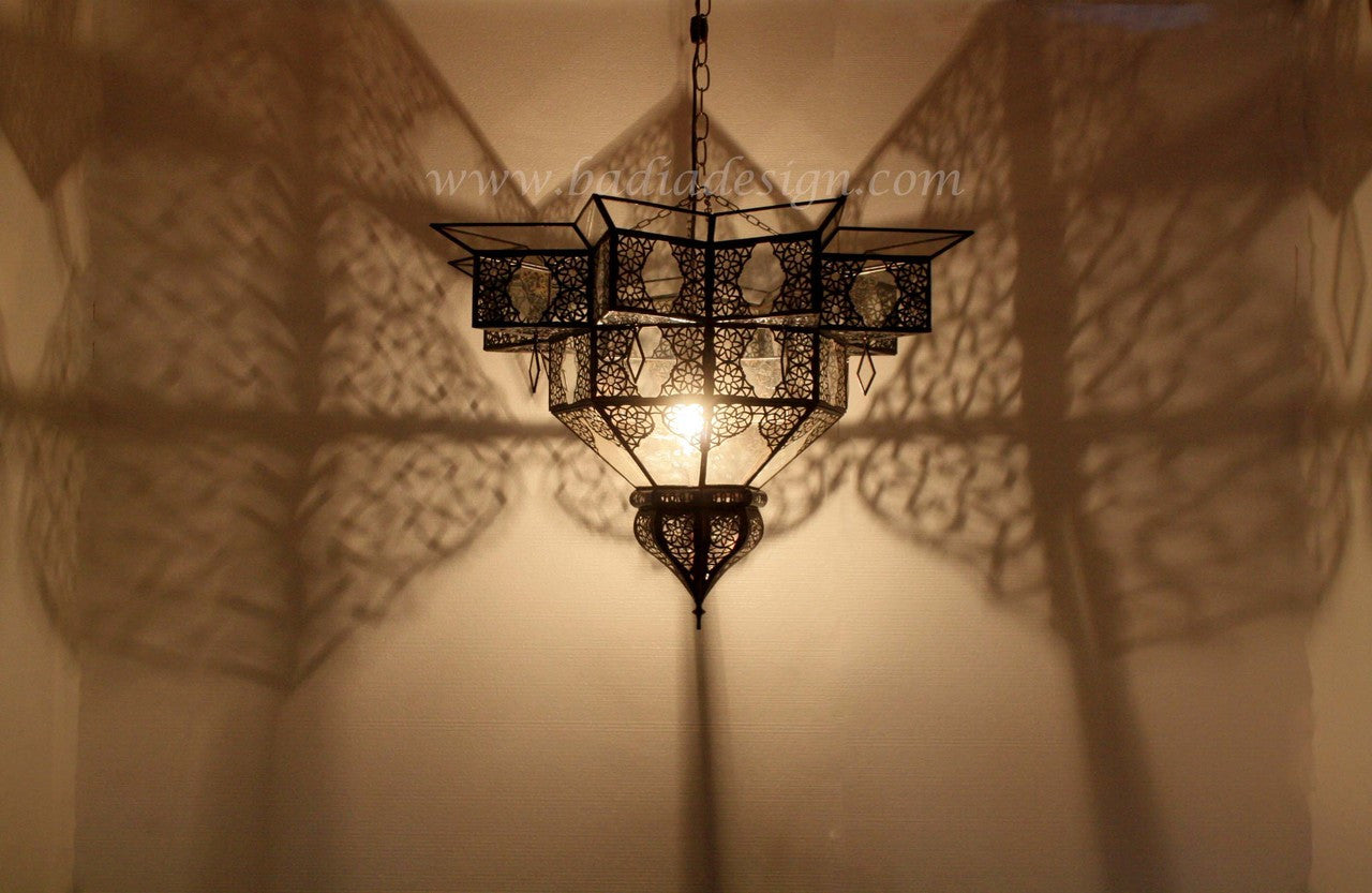 Hanging Star Shaped Glass Lantern