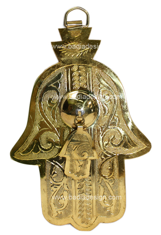 Brass Khamsa Hand of Fatima - HD083