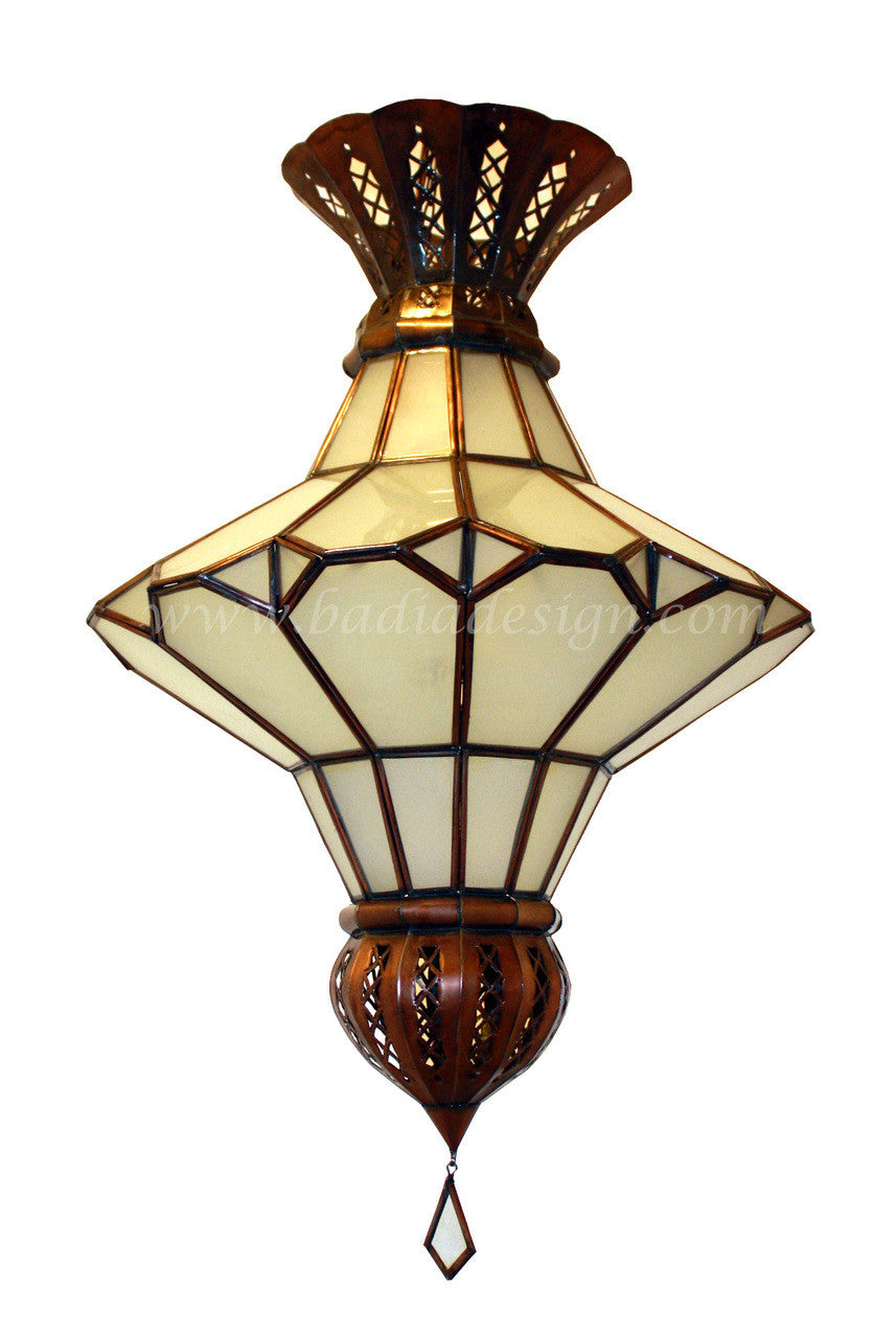 Hanging Lantern with White Color Glass