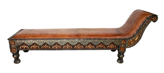 Embossed Metal Bone Inlay Bench