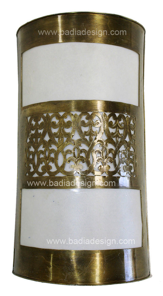 Cylinder Shaped Brass Wall Sconce