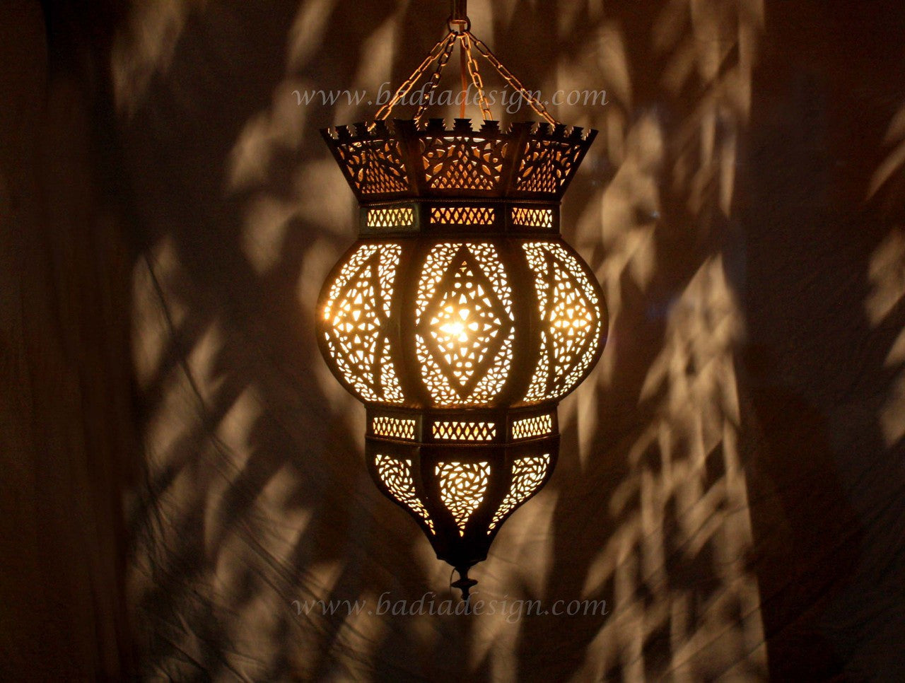 Hanging Moroccan Brass Lantern