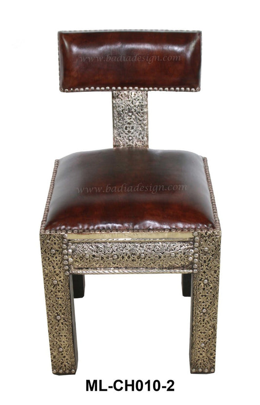 Embossed Metal Premium Leather Chair