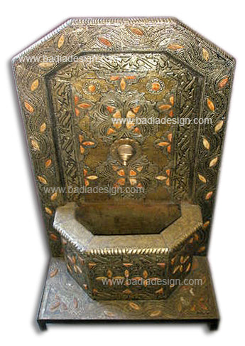 Metal and Bone Wall Fountain