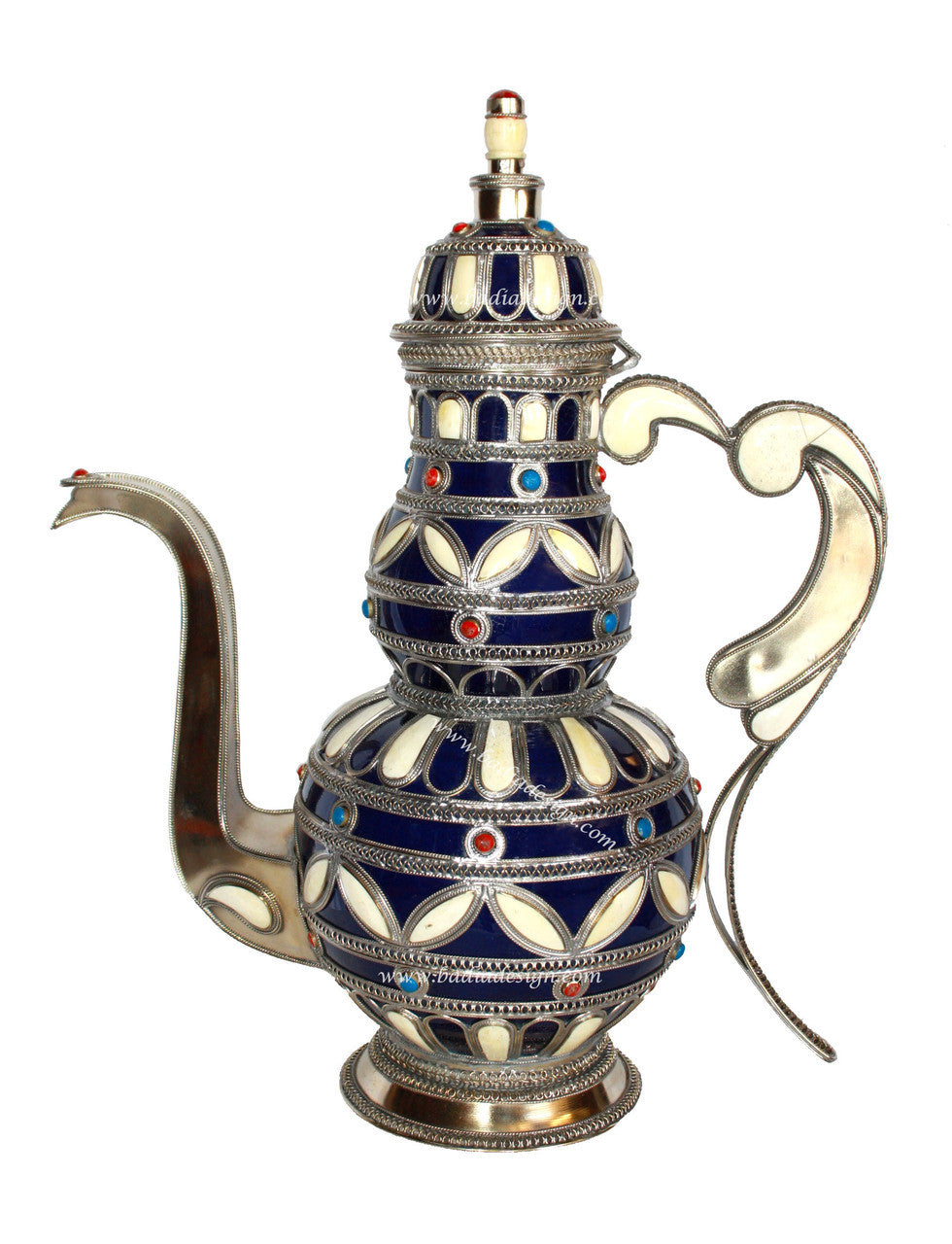 Decorative Metal and Ceramic Teapot
