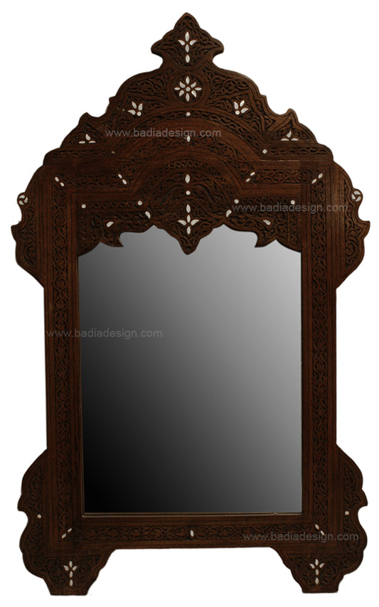 Carved Mother of Pearl Inlay Mirror