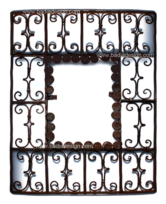 Moroccan Wrought Iron Window Frame