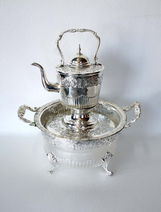Moroccan Silver Plated Hand Washing Basin