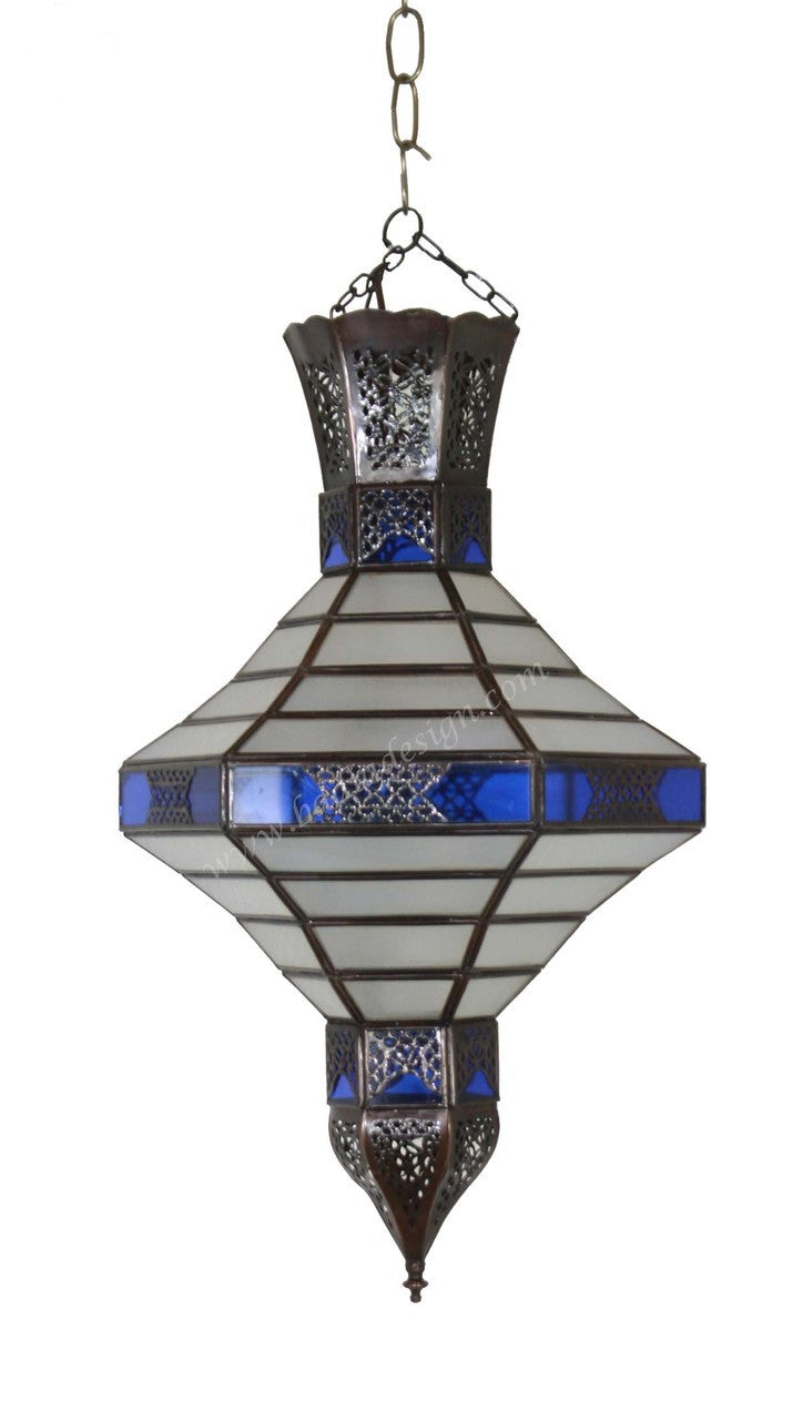 Multi Color Lantern with Soft White Glass