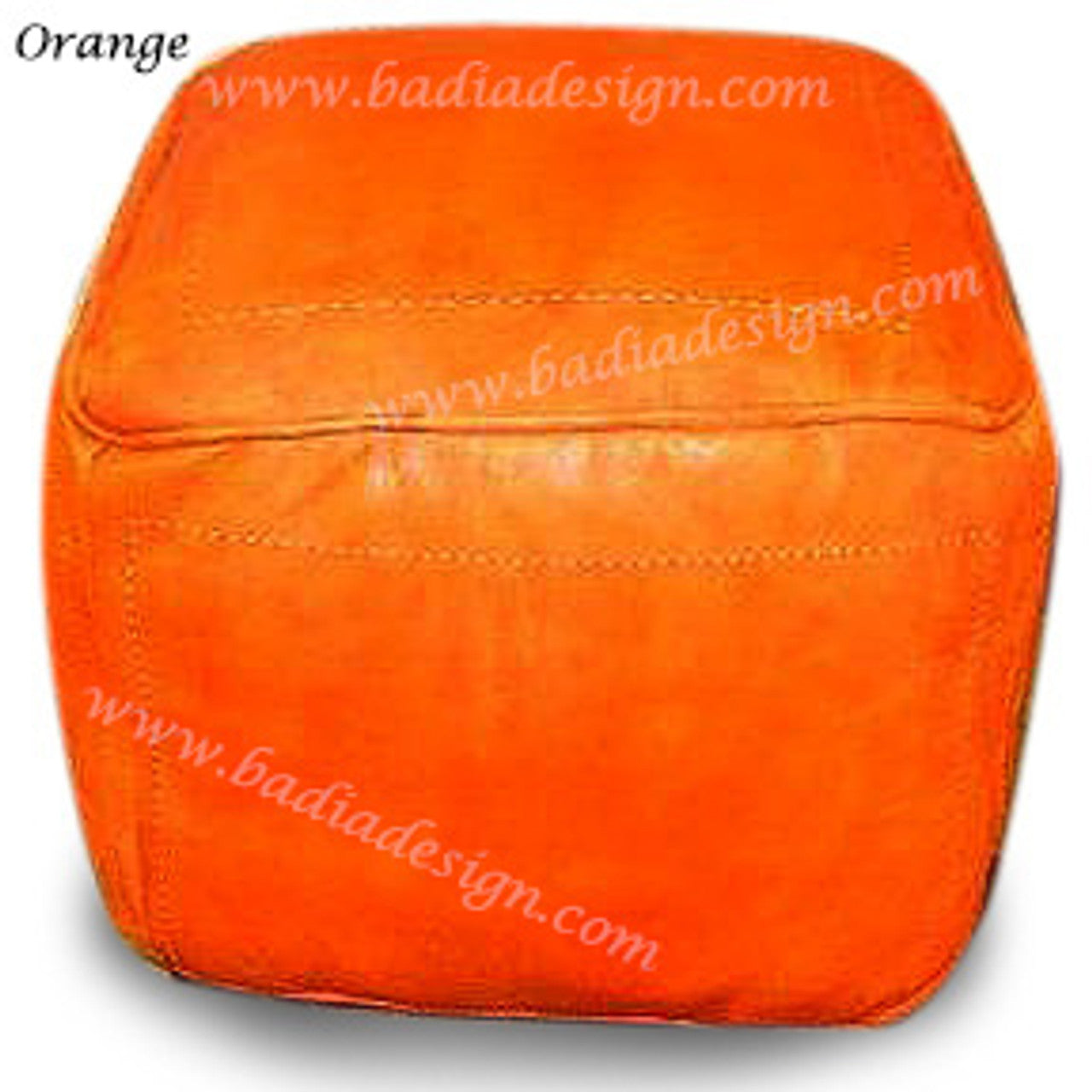 Moroccan Square Leather Ottoman