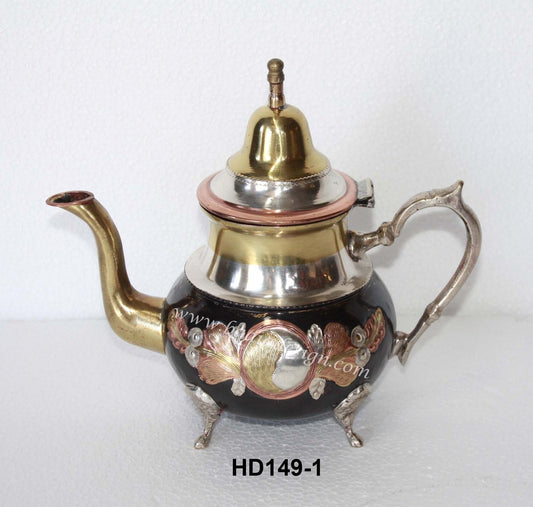 Moroccan Brass and Silver Teapot