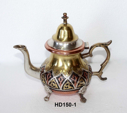 Moroccan Brass and Silver Teapot