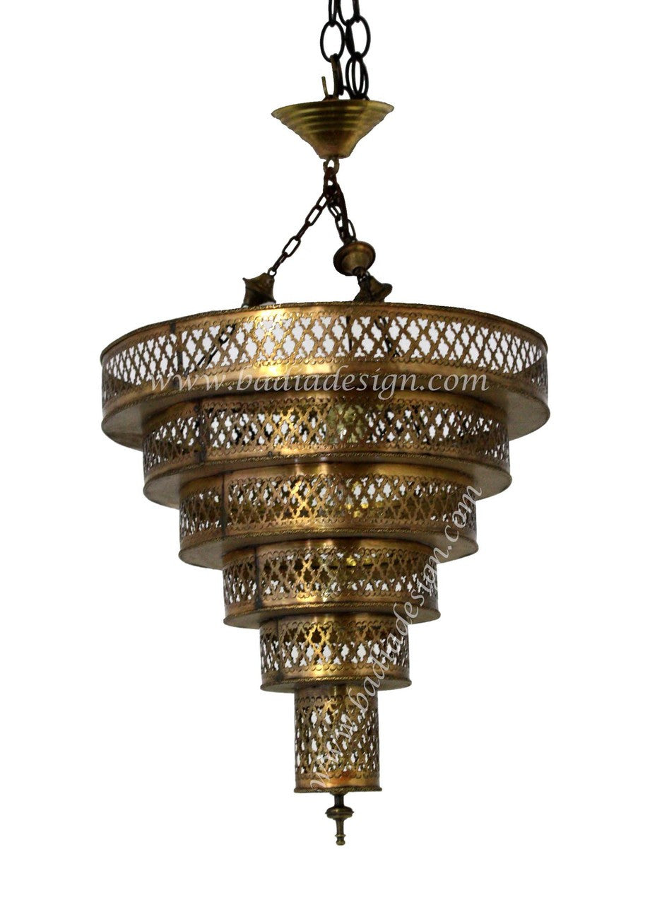 Wedding Cake Brass Chandelier