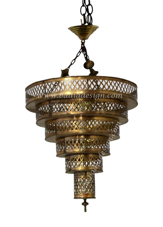 Wedding Cake Brass Chandelier