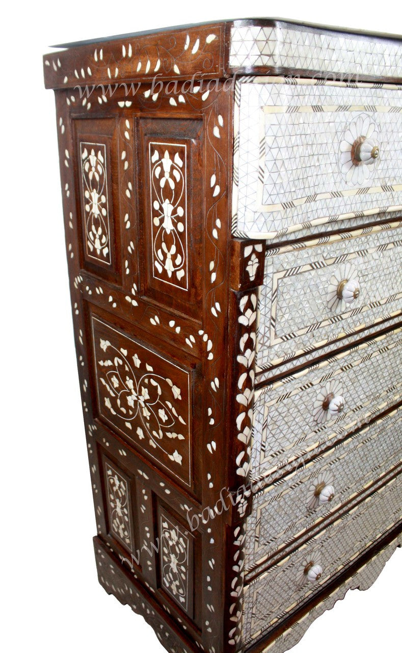 Tall Mother of Pearl Dresser - MOP-DR054