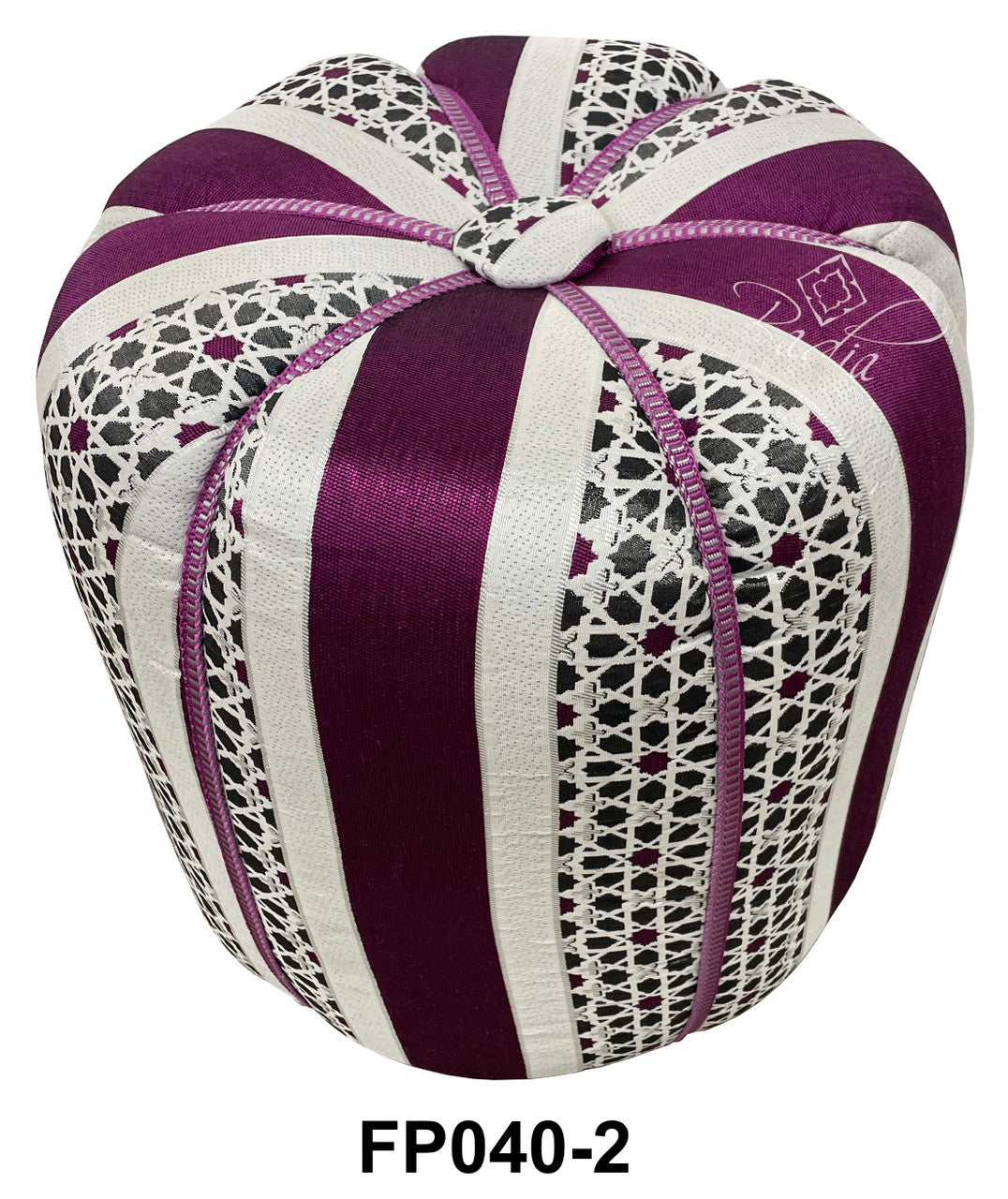 Multi-Color Fabric Moroccan Pouf