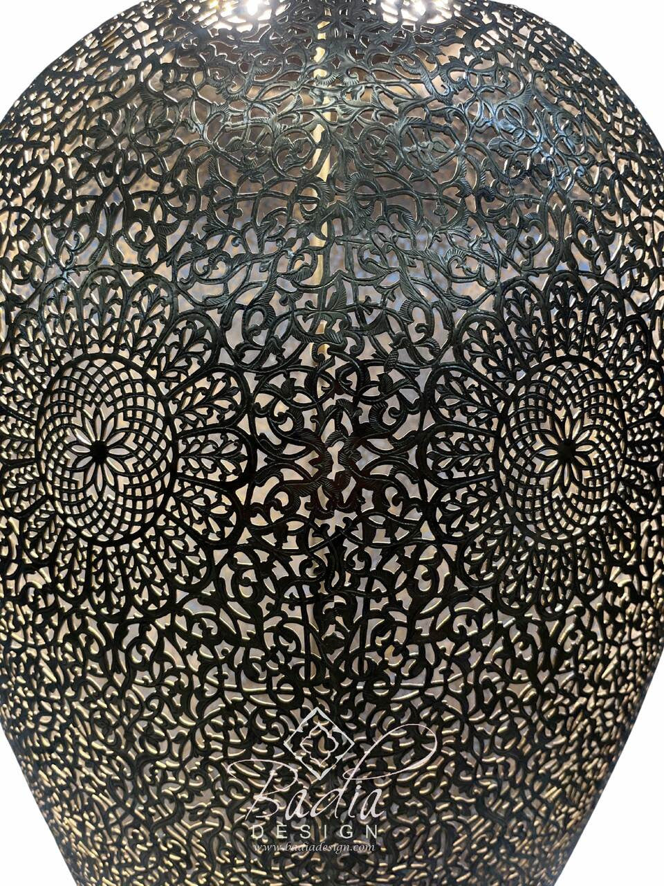 Tall Ornate Brass Floor Lantern