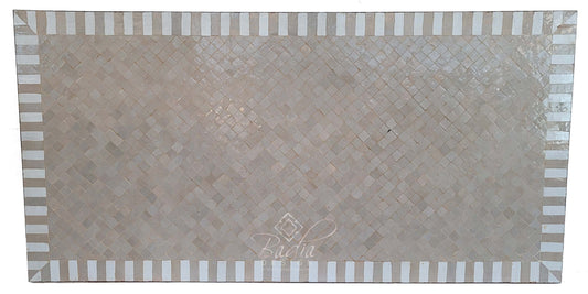 Large Beige Rectangular Tile Table Top