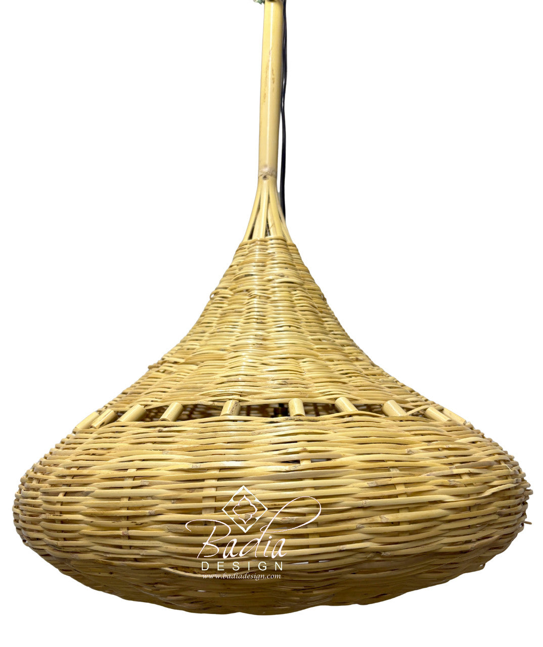 Handwoven Teardrop Shaped Raffia Lantern