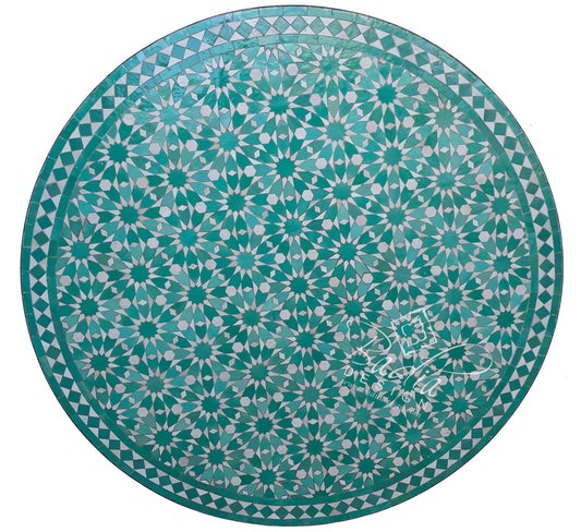 Green Moroccan Mosaic Tile Table Top