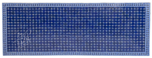 95" x 40" Large Blue Rectangular Shaped Tile Table Top