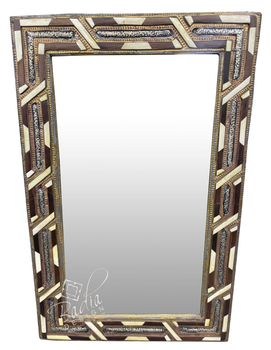 Rectangular Shaped Metal and Bone Mirror