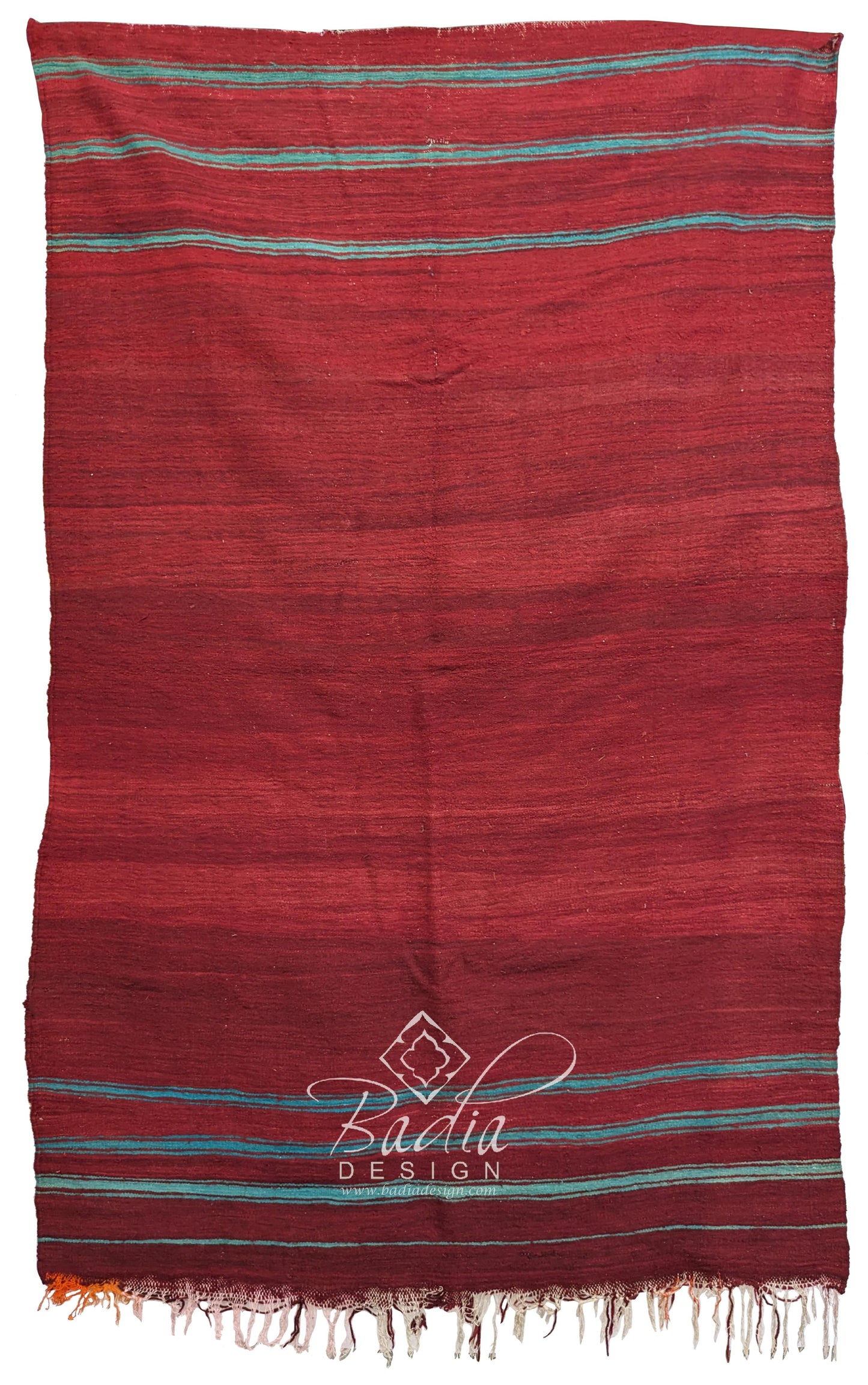 Moroccan Red Berber Rug with Tribal Designs
