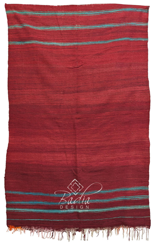 Moroccan Red Berber Rug with Tribal Designs