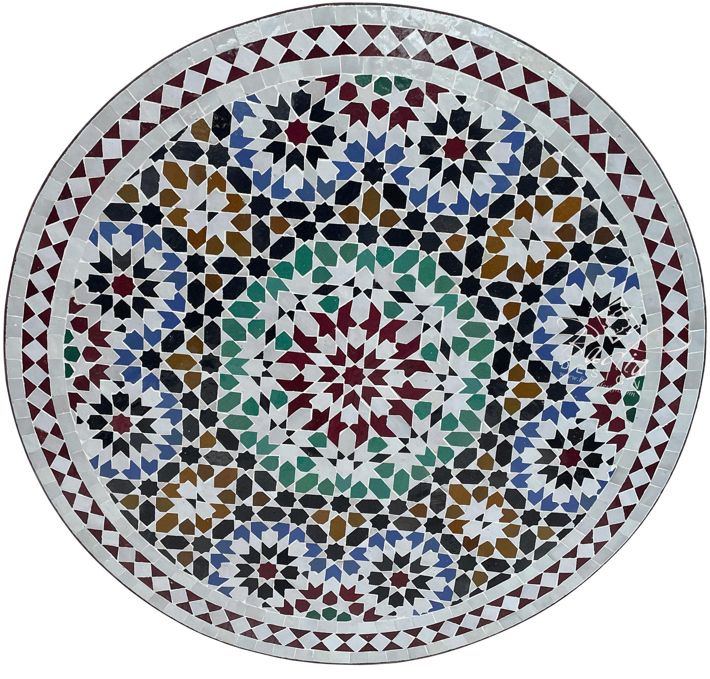 Intricately Designed Ceramic Tile Table Top