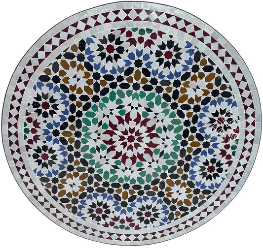 Intricately Designed Ceramic Tile Table Top