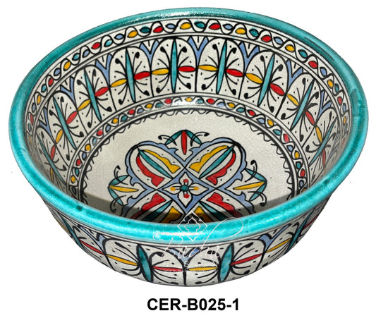 Multi-Color Hand Painted Ceramic Bowls