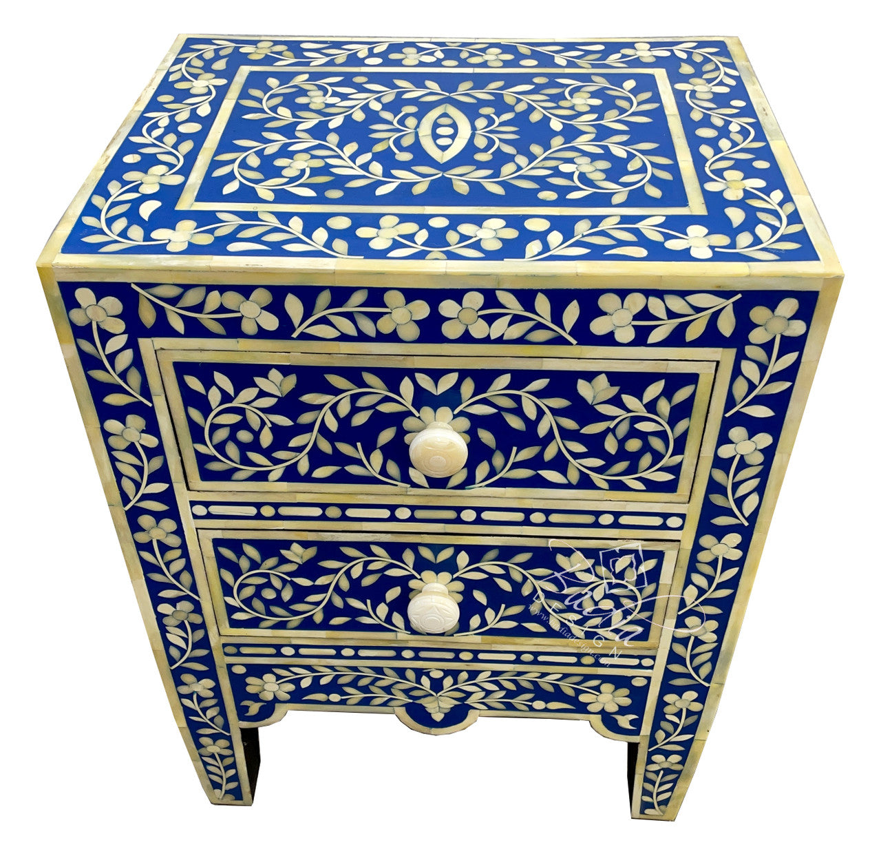 Moroccan Camel Bone Resin Nightstand
