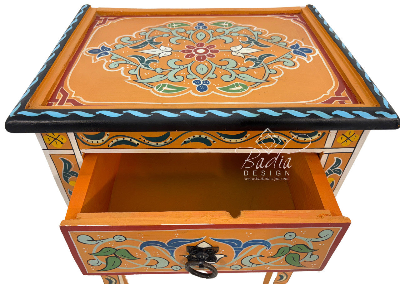 Small Multi-Color Hand Painted Nightstands